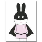 NICOLESHENTING Cartoon Pirate Hero Rabbit Minimalist Canvas Poster Nordic Art Painting Wall Picture Children Room Decoration