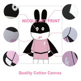 NICOLESHENTING Cartoon Pirate Hero Rabbit Minimalist Canvas Poster Nordic Art Painting Wall Picture Children Room Decoration