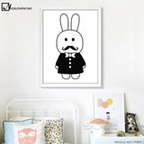 NICOLESHENTING Cartoon Pirate Hero Rabbit Minimalist Canvas Poster Nordic Art Painting Wall Picture Children Room Decoration