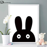 NICOLESHENTING Cartoon Pirate Hero Rabbit Minimalist Canvas Poster Nordic Art Painting Wall Picture Children Room Decoration