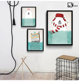 Nordic Art Polar Bear Hippo Canvas Poster Minimalist Painting Cartoon Modern Nursery Picture Home Children Room Decoration Nordic Art Polar Bear Hippo Canvas Poster Minimalist Painting Cartoon Modern Nursery Picture Home Children Room Decoration