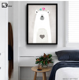 Nordic Art Polar Bear Hippo Canvas Poster Minimalist Painting Cartoon Modern Nursery Picture Home Children Room Decoration Nordic Art Polar Bear Hippo Canvas Poster Minimalist Painting Cartoon Modern Nursery Picture Home Children Room Decoration