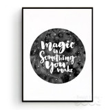Inspiration Magic Quote Canvas Art Print Poster, Wall Pictures For Home Decoration, Giclee Print Wall Decor S015