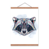 Modern Ancient African National Totem Animals Raccoon Head A4 Framed Canvas Painting Wall Art Prints Picture Poster Home Decor