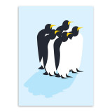 Nordic Kawaii Animal Snow Penguin Family Poster Modern Home Decor Canvas Painting Baby Kids Room Wall Art Print Picture No Frame