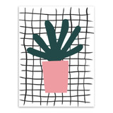 Modern Green Plants Cactus Leaf Poster A4 Triptych Nordic Living Room Wall Art Print Picture Home Decor Canvas Painting No Frame