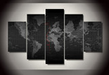 HD Printed time zone map picture Painting wall art room decor print poster picture canvas Free shipping/ny-639