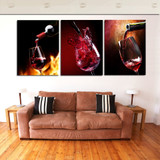HD Printed 3 piece canvas vineyard vines red wine glass living room painting wall art Free shipping/ny-6368