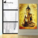 1 piece canvas art golden buddha framed art canvas painting posters and prints wall picture for living room ny-6639D 1 piece canvas art golden buddha framed art canvas painting posters and prints wall picture for living room ny-6639D