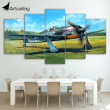 HD Printed canvas art airplane take off on green grass painting poster Home Decor wall pictures for living room Artsailing