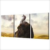 HD printed 3 piece Wolf Totem books poster wall art canvas Painting wall pictures for living room Free shipping/ny-6725D