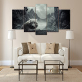 HD Printed white wolf in the mountains Painting on canvas room decoration print poster picture canvas Free shipping/ny-2835 HD Printed white wolf in the mountains Painting on canvas room decoration print poster picture canvas Free shipping/ny-2835