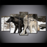 HD Printed 5 Piece Canvas Art Black and White Snow Wolf Painting Wall Pictures for Living Room Modern Free Shipping CU-2131B HD Printed 5 Piece Canvas Art Black and White Snow Wolf Painting Wall Pictures for Living Room Modern Free Shipping CU-2131B
