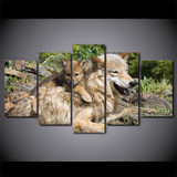HD Printed 5 Piece Canvas Art Wild Wolf Cubs Painting Home Decor Poster Wall Pictures for Living Room Free Shipping  CU-2296C HD Printed 5 Piece Canvas Art Wild Wolf Cubs Painting Home Decor Poster Wall Pictures for Living Room Free Shipping  CU-2296C