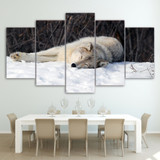 5 piece canvas art HD printed snow wolf painting modular wall pictures for living room home decoration Free Shipping CU-2365B 5 piece canvas art HD printed snow wolf painting modular wall pictures for living room home decoration Free Shipping CU-2365B