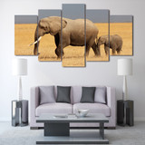 HD Printed Africa Elephants Landscape Group Painting room decor print poster picture canvas Free shipping/ny-014
