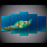 HD printed 5 piece wall art Canvas Painting turtle ocean animal Artwork living room decor large canvas free shipping ny-6524