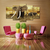 HD Printed Africa Elephants Landscape Group Painting room decor print poster picture canvas Free shipping/ny-017