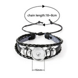 Angel Under Glass Pendant n Thick Braided Leather Band Bracelet: Hutzell