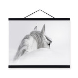 Black White Horse Posters Prints Nordic Style Home Decor Living Room Big Scroll Wall Art Pictures Wooden Framed Canvas Paintings