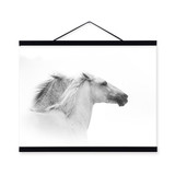 Black White Horse Posters Prints Nordic Style Home Decor Living Room Big Scroll Wall Art Pictures Wooden Framed Canvas Paintings
