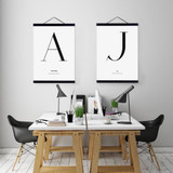 Minimalist Black White Typography Letter Quotes Wooden Framed Canvas Paintings Nordic Home Decor Wall Art Pictures Poster Scroll