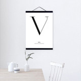 Minimalist Black White Typography Letter Quotes Wooden Framed Canvas Paintings Nordic Home Decor Wall Art Pictures Poster Scroll