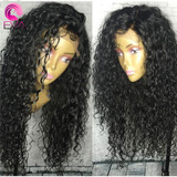 Glueless Curly Lace Front Human Hair Wigs Pre Plucked For Women Natural Black Brazilian Remy Lace Front Wigs With Baby Hair Eva