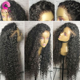 Glueless Curly Lace Front Human Hair Wigs Pre Plucked For Women Natural Black Brazilian Remy Lace Front Wigs With Baby Hair Eva