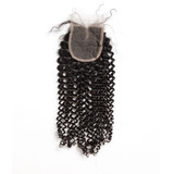 Luvin Brazilian Remy Kinky Curly Hair Lace Closure 4x4 Bleached Knots With Baby Hair Middle Part 100% Human Hair Shipping Free