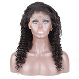 Luvin 360 Lace Frontal Wigs For Black Women Pre Plucked With Baby Hair Malaysian Curly Full Human Hair Lace Front Wig Deep Wave