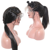 360 Lace Frontal Wig Pre Plucked With Baby Hair Full Ends Silky Straight Lace Front Human Hair Wigs For Women Black Prosa Remy