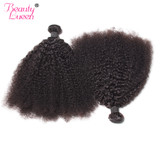 Mongolian Hair Afro Kinky Curly Hair Extension Human Hair Bundles Weave 1 Piece Can Buy 3/4 Bundles Beauty Lueen Non Remy Hair