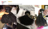 Mongolian Hair Afro Kinky Curly Hair Extension Human Hair Bundles Weave 1 Piece Can Buy 3/4 Bundles Beauty Lueen Non Remy Hair