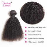 4B 4C Mongolian Afro Kinky Curly Weave Human Hair Bundles 4 Bundles Non Remy Natural Color Hair Weaving Extensions Beauty Lueen