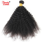 4B 4C Mongolian Afro Kinky Curly Weave Human Hair Bundles 4 Bundles Non Remy Natural Color Hair Weaving Extensions Beauty Lueen