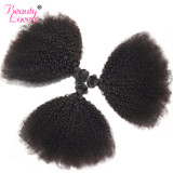 Afro Kinky Curly Weave Human Hair 3 Bundles Deal Brazilian Hair Weave Bundles 4B 4C Beauty Lueen Non Remy Hair Extensions