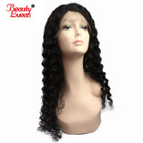 Deep Wave Lace Frontal Wigs 100% Remy Indian Human Hair 150% Density Pre Plucked Lace Front Wigs For Black Women Beauty Lueen
