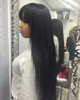 Lace Frontal Human Hair Wigs For Women Pre Plucked Remy Brazilian Straight Lace Frontal Hair Wig Bleached Knots 150% Density