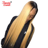 1B/613 Lace Front Wigs Pre-plucked Wig 150% Density 613 Lace Front Wigs Brazilian Straight Hair Remy Human Hair Wigs