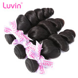 Luvin Brazilian Hair Loose Wave Remy Hair Weft 100% Human Hair Weave Bundles Natural Color 30 inch Bundles Free Shipping