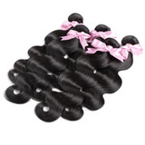 Luvin Brazilian Hair Weave Bundles 100% Human Hair Body Wave Remy Weft Hair Extensions Natural Color Mink Wavy 30 Inch Bundles