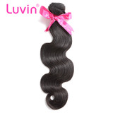 Luvin Peruvian Body Wave Virgin Hair 1 3 Bundle Extensions 100% Unprocessed Natural Human Hair Weave 30 inch Bundles Wavy