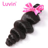 Luvin Brazilian Virgin Hair Loose Wave 100% Human Hair Weave Bundles Unprocessed Hair Weaving Extension 8- 30 Inch Bundles