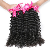 Luvin Brazilian Virgin Hair Deep Wave 4 Pcs/Lots 100% Natural Color Human Hair Weave Bundles No Shedding No Tangle Soft Hair