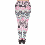 Large Size Women Leggings Aztec Printing High Waist Leggins Plus Size Stretch Trousers Pants