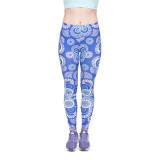 Women Legins Mandala Ombre Blue Printing Legging Fashion Casual High Waist Woman Leggings Women Legins Mandala Ombre Blue Printing Legging Fashion Casual High Waist Woman Leggings