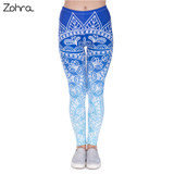 Women Legins Mandala Ombre Blue Printing Legging Fashion Casual High Waist Woman Leggings Women Legins Mandala Ombre Blue Printing Legging Fashion Casual High Waist Woman Leggings