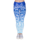 Women Legins Mandala Ombre Blue Printing Legging Fashion Casual High Waist Woman Leggings Women Legins Mandala Ombre Blue Printing Legging Fashion Casual High Waist Woman Leggings
