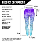 Women Legins Mandala Ombre Blue Printing Legging Fashion Casual High Waist Woman Leggings Women Legins Mandala Ombre Blue Printing Legging Fashion Casual High Waist Woman Leggings